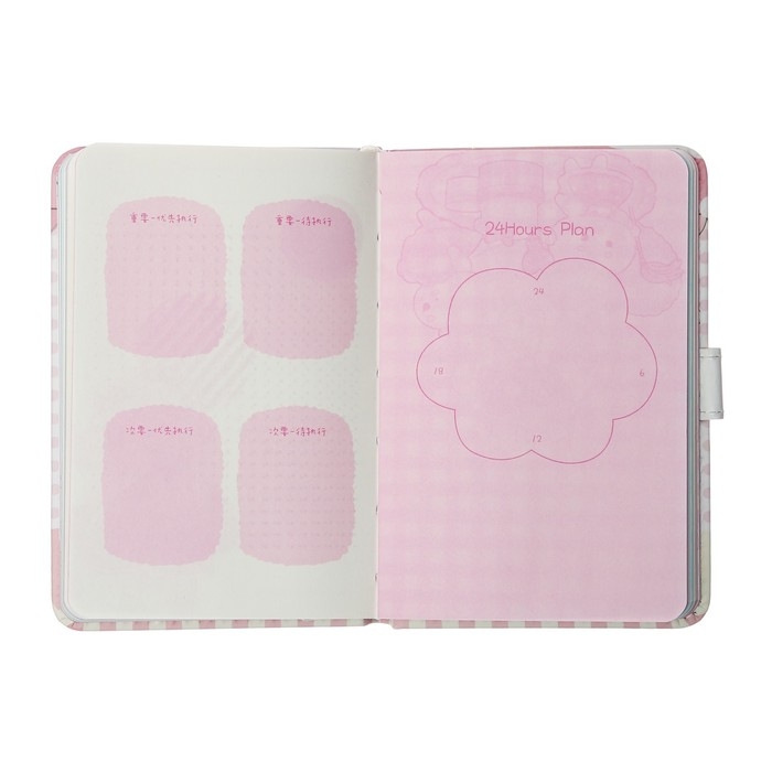 Записная книжка подарочная, А6, 112 листов, цветной блок, с фигурным хлястиком, обложка пвх, Зайка, МИКС