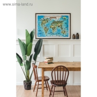 Географическая карта Мира для детей "Животный и растительный мир Земли", 101 х 69 см, без ламинации Географическая карта Мира для детей "Животный и растительный мир Земли", 101 х 69 см, без ламинации