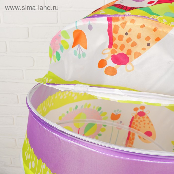 Корзина для игрушек на липучке большая "Джунгли" 60&times;60&times;80 см