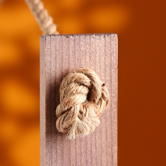 Кашпо деревянное 25&times;15&times;30 см "Аром", ручка канат, Состареный дуб