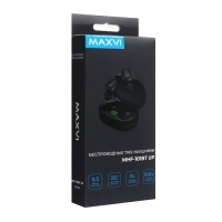 Наушники беспроводные Maxvi MHF-101BT UP, TWS, вакуумные, микрофон, BT 5.3, 200 мАч, черные Наушники беспроводные Maxvi MHF-101BT UP, TWS, вакуумные, микрофон, BT 5.3, 200 мАч, черные