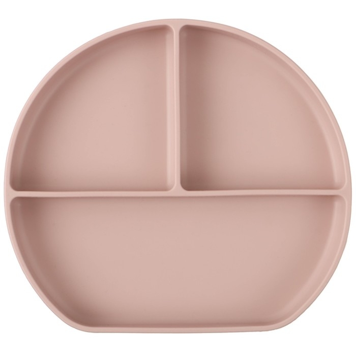 Тарелка детская 3 секции на присоске, M&B, 20,5х19х3, пыльная роза Тарелка детская 3 секции на присоске, M&B, 20,5х19х3, пыльная роза