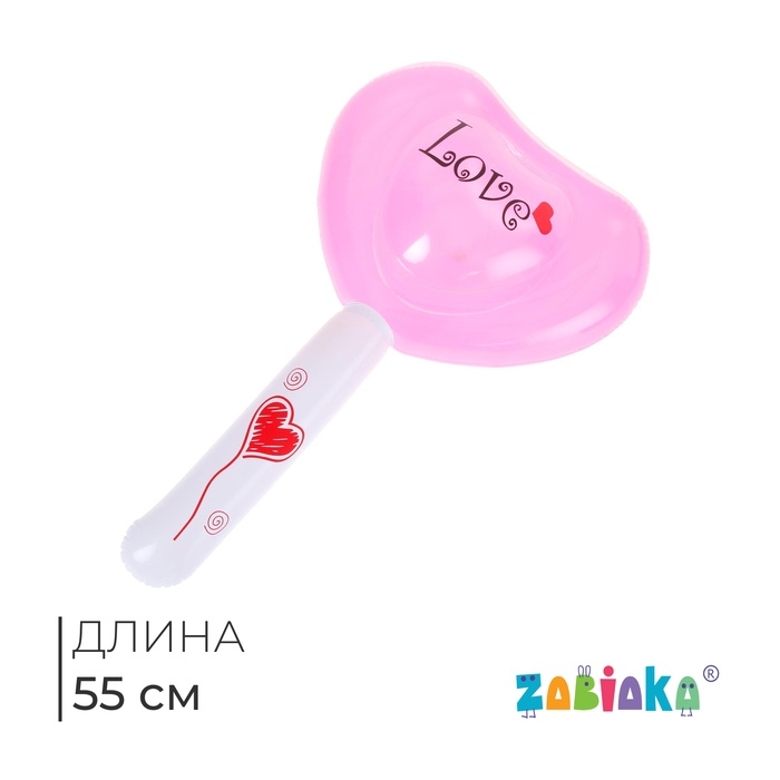 Игрушка надувная &laquo;Сердце&raquo;, со звуком, 55 см, светящаяся