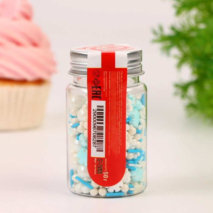 Новый год. Посыпка кондитерская Новый год. Посыпка кондитерская "Новогодний микс №4", 50 г