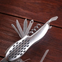 Нож швейцарский "Походный" 12в1 рукоять перфорированная Нож швейцарский "Походный" 12в1 рукоять перфорированная