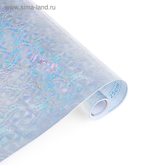 Пленка самоклеящаяся, голография, серебристая, 1024, 0.45 х 3 м, 3 мкр