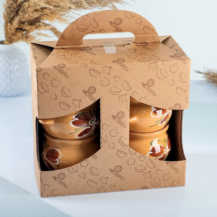 Набор горшков №5 с ручками 4х0,5л, стандарт Набор горшков №5 с ручками 4х0,5л, стандарт