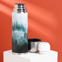 Термос &laquo;Лес&raquo; в кожзаме, MODE FORREST, 750 мл, время сохранения тепла 16-18 ч