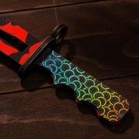 Сувенирное оружие из дерева «Штык нож», красные узоры Сувенирное оружие из дерева «Штык нож», красные узоры