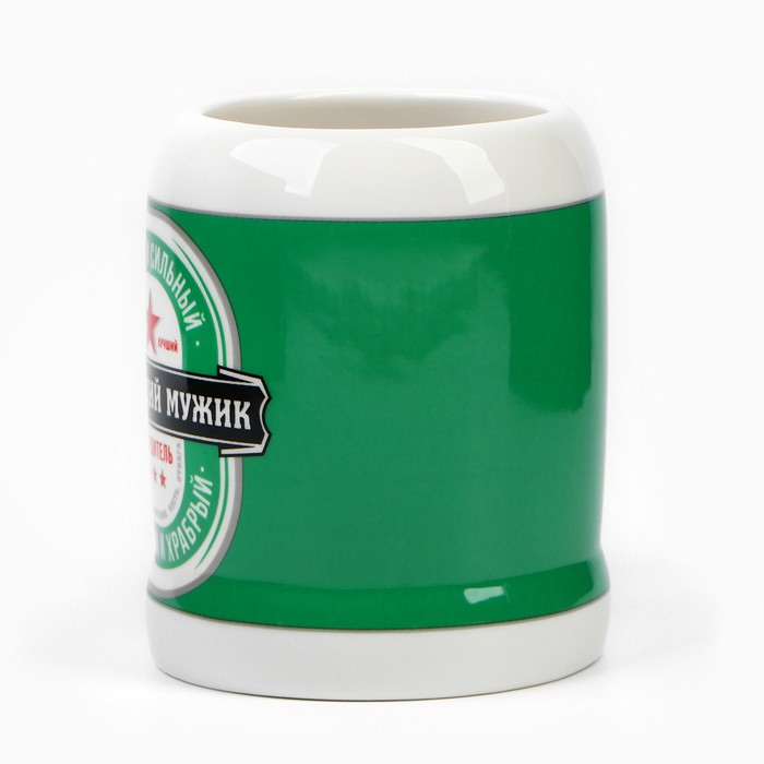 Кружка керамическая пивная «Настоящий мужик», 600 мл, цвет белый Кружка керамическая пивная «Настоящий мужик», 600 мл, цвет белый