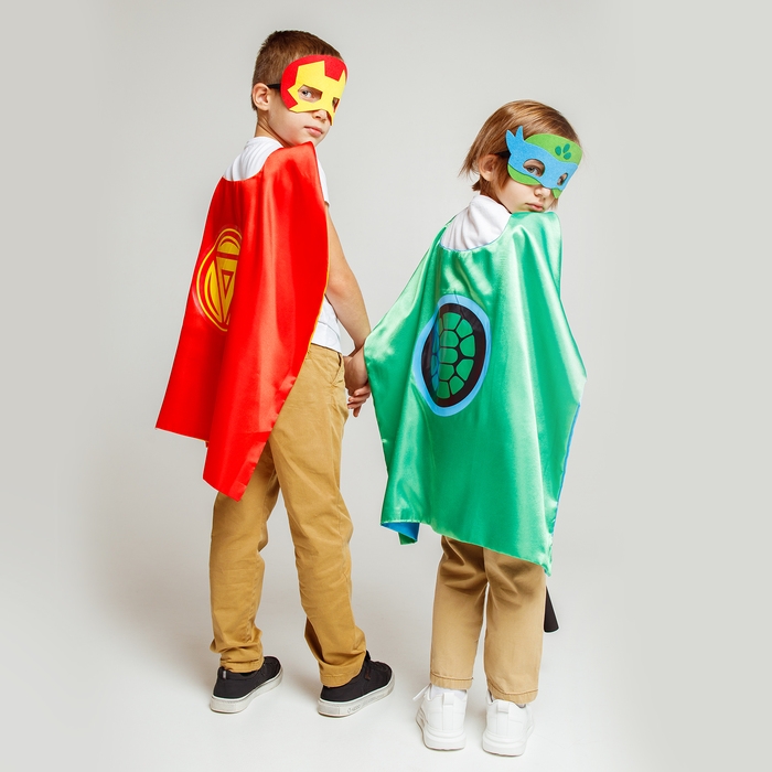 Карнавальный набор &laquo;Боевая черепашка&raquo;, в наборе 3 предмета: плащ, маска и нунчаки