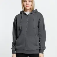 Толстовка на молнии с капюшоном Siverga 2.0, темно-серая (графит), размер XXL