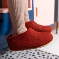 Домашние валенки Cant, красно-коричневые (терракот), размер 44