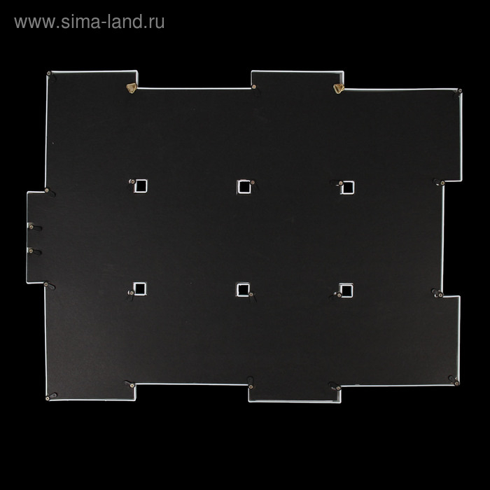 Фоторамка пластик на 12 фото 10х15 см Фоторамка пластик на 12 фото 10х15 см "Мелкий горошек" белая 43,5х57 см