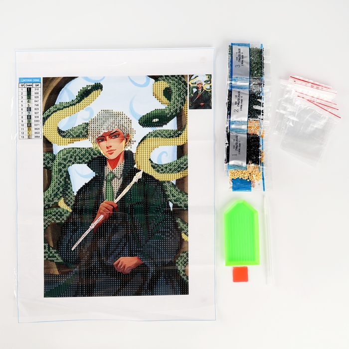 Алмазная мозаика на новый год с частичным заполнением на холсте «Парень со змеями», 20 х 30 см, новогодний набор для творчества, символ года 2025 Алмазная мозаика на новый год с частичным заполнением на холсте «Парень со змеями», 20 х 30 см, новогодний набор для творчества, символ года 2025