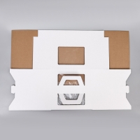 Коробка под торт 2 окна, с ручками, белая, 26 х 26 х 26 см Коробка под торт 2 окна, с ручками, белая, 26 х 26 х 26 см