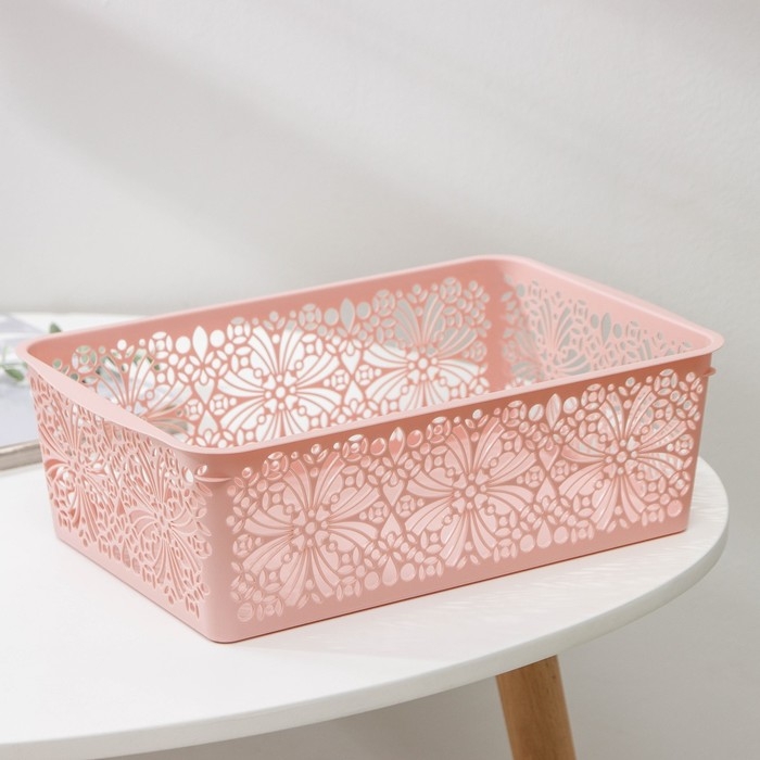 Корзина для хранения Floral, 30&times;19.5&times;9.5 см, цвет МИКС