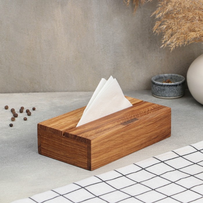 Салфетница-органайзер кухонный Adelica, 2в1, с отделением под чай и специи, 21&times;12&times;5,5 см, дуб