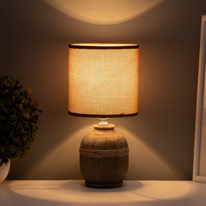 Настольная лампа "Шарлотта" Е14 40вт шоколадный 13х13х27 см