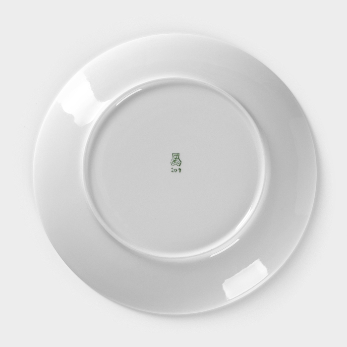 Тарелка фарфоровая &laquo;Медведь&raquo;, d=24 см, белая