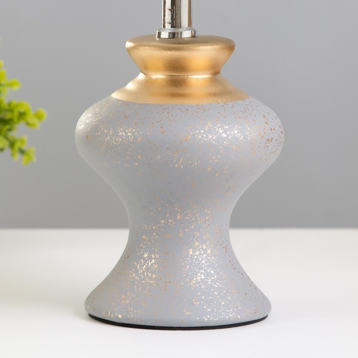 Настольная лампа "Алейна" E14 40Вт серый-золото 23х23х35 см RISALUX