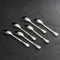 Набор ложек на подставке Magistro &laquo;Серебряный лебедь&raquo;, 6 шт, цвет серебряный