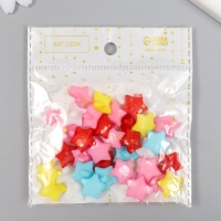 Пуговицы пластик для творчества на ножке "Цветные звёздочки" набор 40 шт 1,5х1,5 см Пуговицы пластик для творчества на ножке "Цветные звёздочки" набор 40 шт 1,5х1,5 см