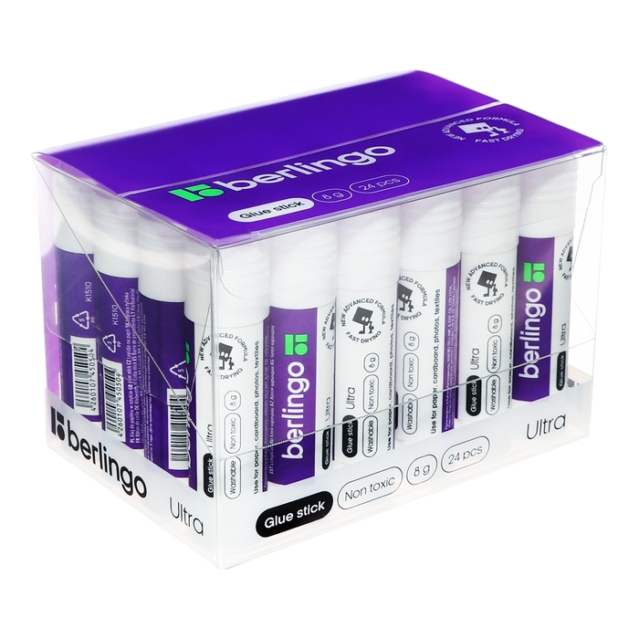 Клeй-карандаш ПВП 8 г Berlingo Клeй-карандаш ПВП 8 г Berlingo