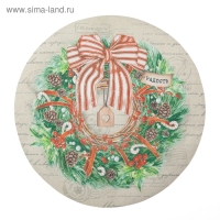 Салфетка новогодняя на стол &laquo;Новогоднее настроение&raquo;, 30х30 см, оксфорд, полиэстер