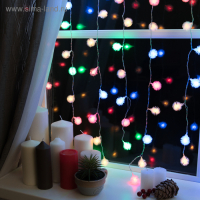 Гирлянда «Занавес» 2 × 1.5 м с насадками «Ёжики», IP20, прозрачная нить, 360 LED, свечение мульти, 8 режимов, 220 В Гирлянда «Занавес» 2 × 1.5 м с насадками «Ёжики», IP20, прозрачная нить, 360 LED, свечение мульти, 8 режимов, 220 В