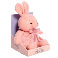 Мягкая игрушка «Зайка вязаный», цвет розовый, 38 см Мягкая игрушка «Зайка вязаный», цвет розовый, 38 см