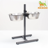 Регулируемая подставка с 2 мисками по 4 л, высота подставки 40 см Регулируемая подставка с 2 мисками по 4 л, высота подставки 40 см