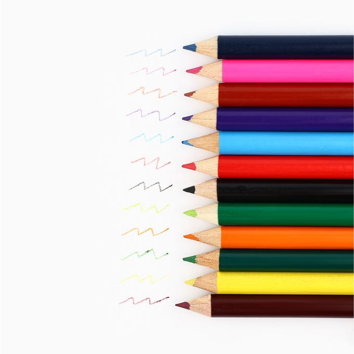 Цветные карандаши 12 цветов мини деревянные заточенные &laquo;1 сентября&raquo;