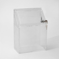 Ящик для сбора денег с врезным замком, 20×1,5×28 см, оргстекло 2 мм, В ЗАЩИТНОЙ ПЛЁНКЕ Ящик для сбора денег с врезным замком, 20×1,5×28 см, оргстекло 2 мм, В ЗАЩИТНОЙ ПЛЁНКЕ