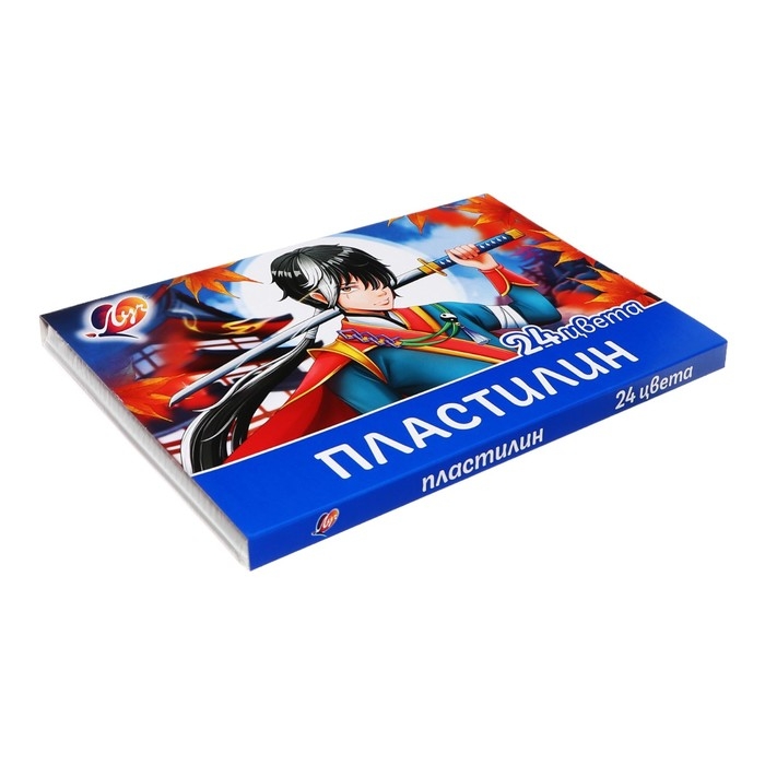 Пластилин 24цв 480г Луч Пластилин 24цв 480г Луч "Аниме" (синий)