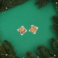 Новый год. Наклейки новогодние в рулоне "Merry Christmas", 500 шт, 2,5 х 2,5 см.