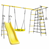 Детский спортивный комплекс уличный «Богатырь Плюс 2», качели гнездо Детский спортивный комплекс уличный «Богатырь Плюс 2», качели гнездо