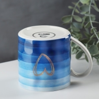 Кружка керамическая &laquo;Море&raquo;, 350 мл, цвет голубой