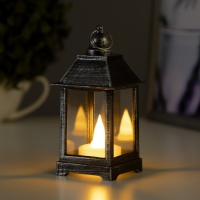 Ночник "Фонарь малый" LED от батареек 3хLR44 черно-серебристый 6х6х13 см Ночник "Фонарь малый" LED от батареек 3хLR44 черно-серебристый 6х6х13 см