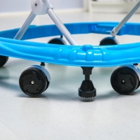 Ходунки &laquo;Львенок&raquo;, 8 колес, тормоз, муз., игрушки, синий-зеленый