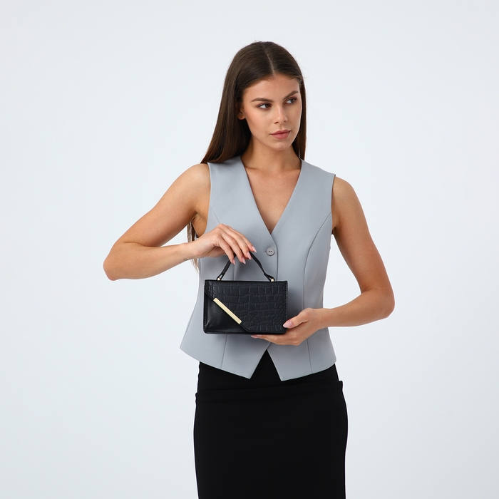 Сумка мессенджер на магните, цвет чёрный Сумка мессенджер на магните, цвет чёрный