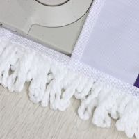 Швабра для мытья пола плоская Доляна, насадка из микрофибры 55&times;14 см, телескопическая стальная ручка 80-128 см, цвет МИКС