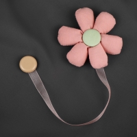 Подхват для штор &laquo;Цветочек&raquo;, d = 10 см, цвет розовый/зелёный