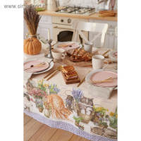 Скатерть "Этель" Уютные коты 220х147 см, 100% хлопок, саржа 190 г/м2