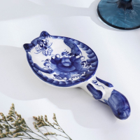 Подставка под ложку &laquo;Кот&raquo;, гжель