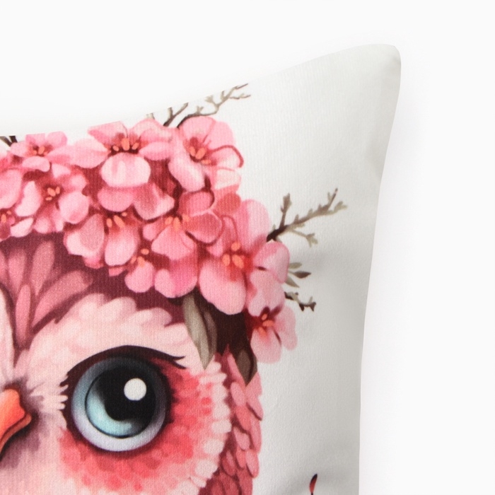 Подушка Этель Подушка Этель "Совушки", 40*40 см, 100% п/э, велюр