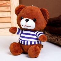 Мягкая игрушка &laquo;Мишка&raquo;, в полосатой футболке, 18 см