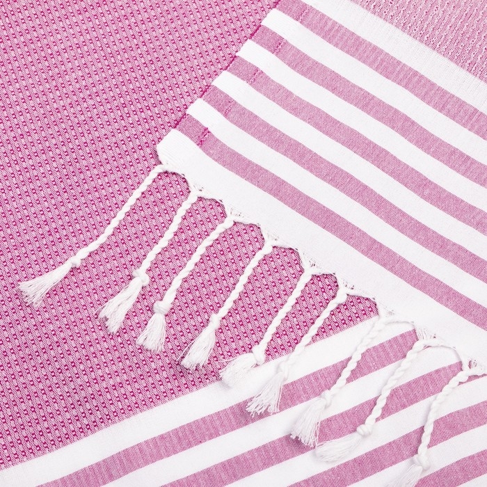 Пештемаль для пляжа, бани, сауны Waffle 100х180 см, розовый Пештемаль для пляжа, бани, сауны Waffle 100х180 см, розовый
