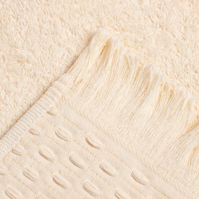 Полотенце махровое Love Life &laquo;Аморе&raquo; 70х140 см, молочный, 100% хл, 450 гр/м2