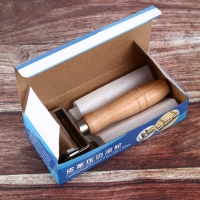 Роллер для клеевых работ с кожей, 16,5 &times; 6 см, цвет серебряный